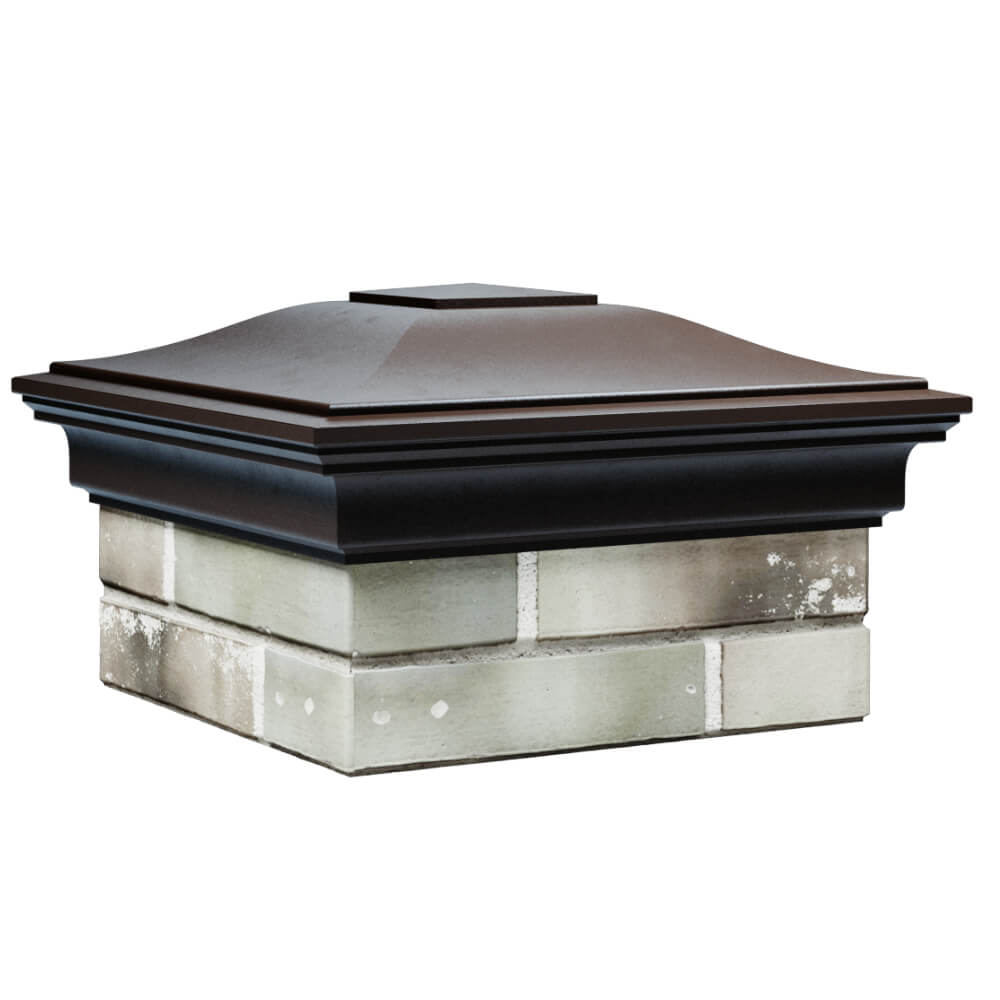 Колпак Zking Монблан Коричневый на столб 1.5х1.5 кирпича (385х385мм) в Саранске фото