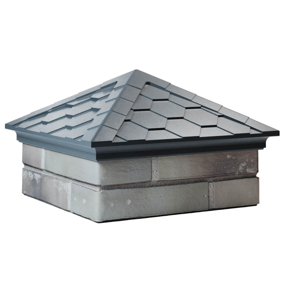 Колпак Zking Эверест Серый на столб 1.5х1.5 кирпича (390х390мм) в Саранске фото