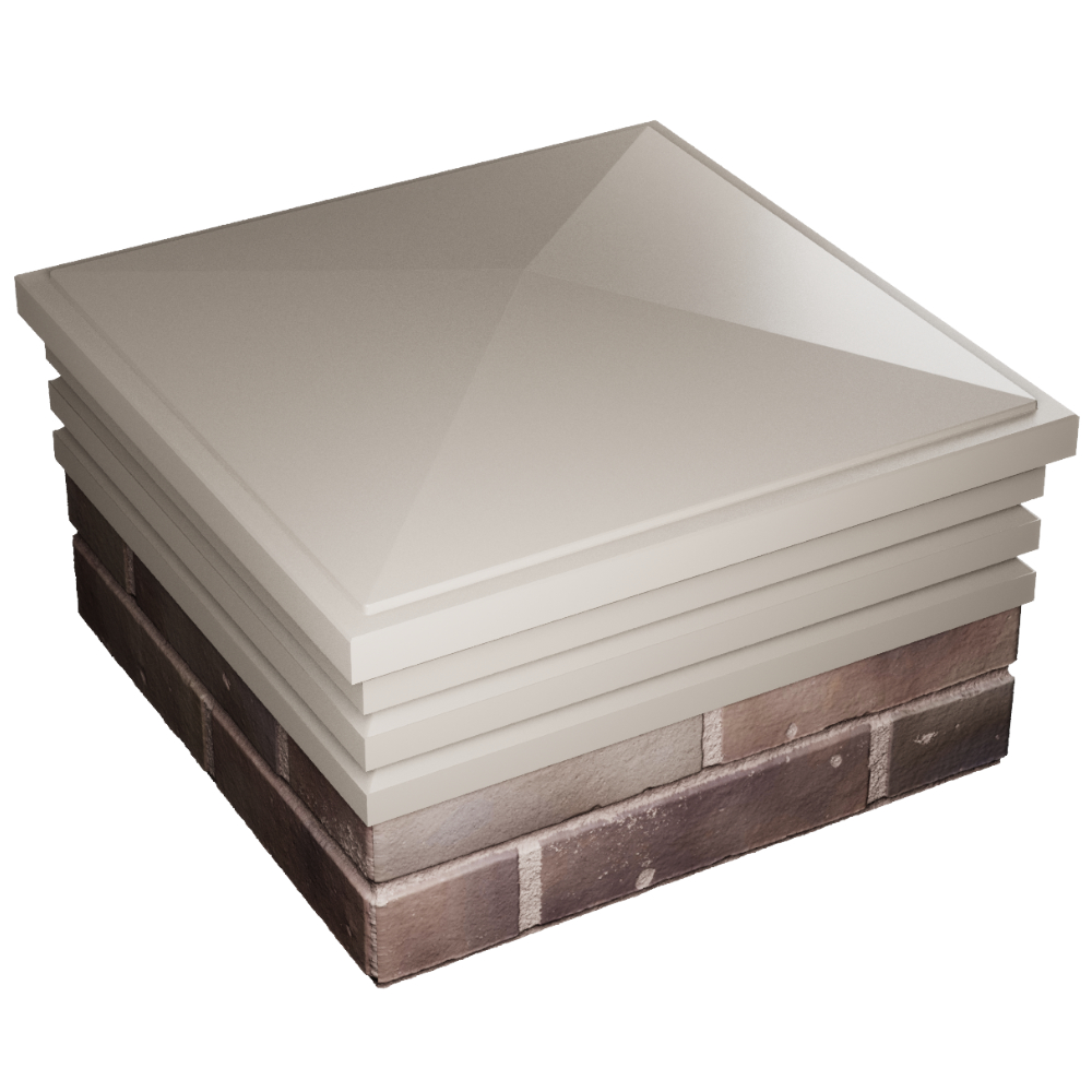 Колпак Zking Бона ХайТек Бежевый на столб 2х2 кирпича (513х513мм) в Саранске фото