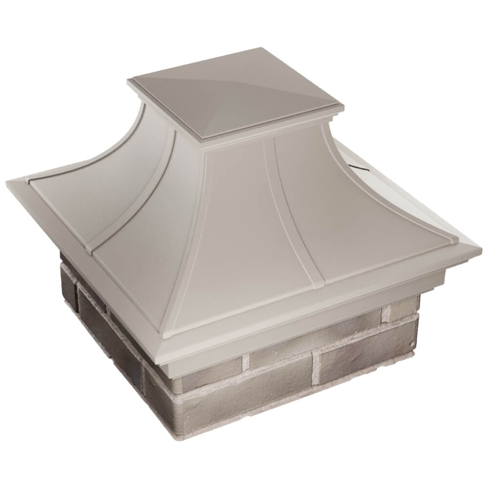 Колпак Zking Монблан Премиум Бежевый на столб 1.5х1.5 кирпича (385х385мм) в Саранске фото